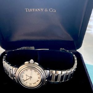 Vintage Tiffany stainless steel watch (mid-1990s) Like new with original box.